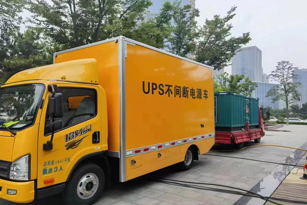 滨江发电机租赁施工现场