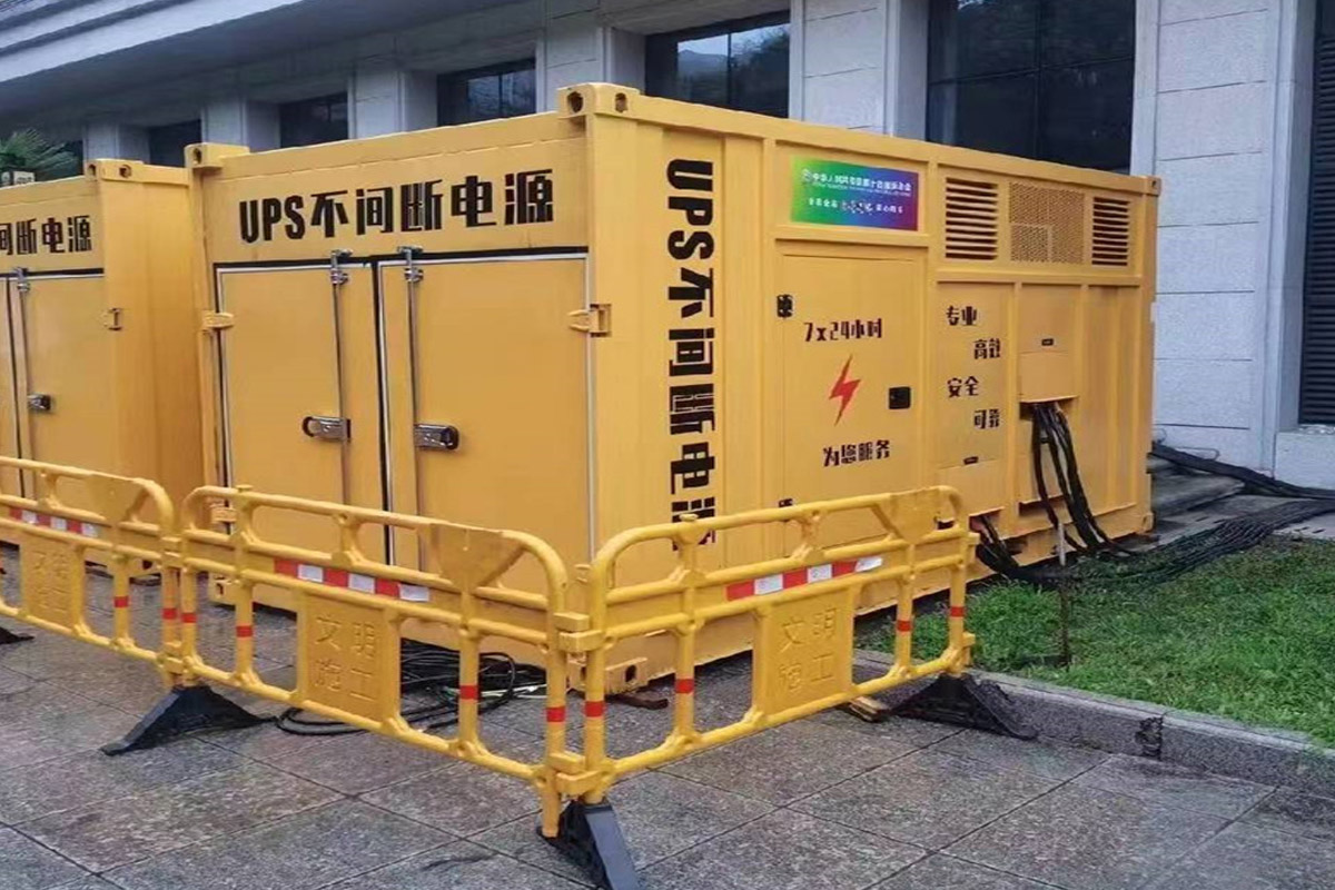 滨江发电机租赁施工现场